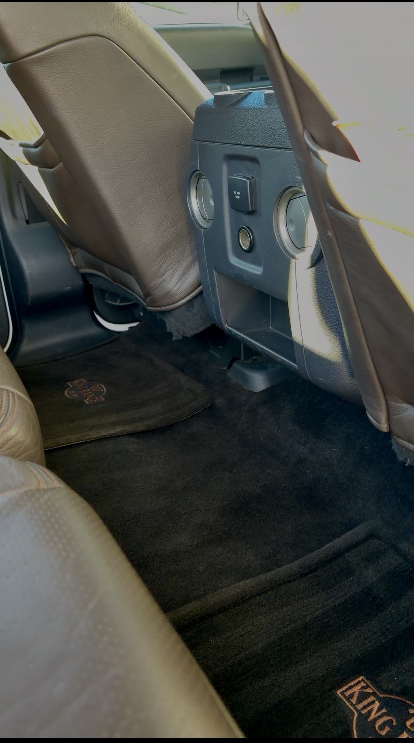 Same truck rear floor carpet deep cleaned and restored after detailing